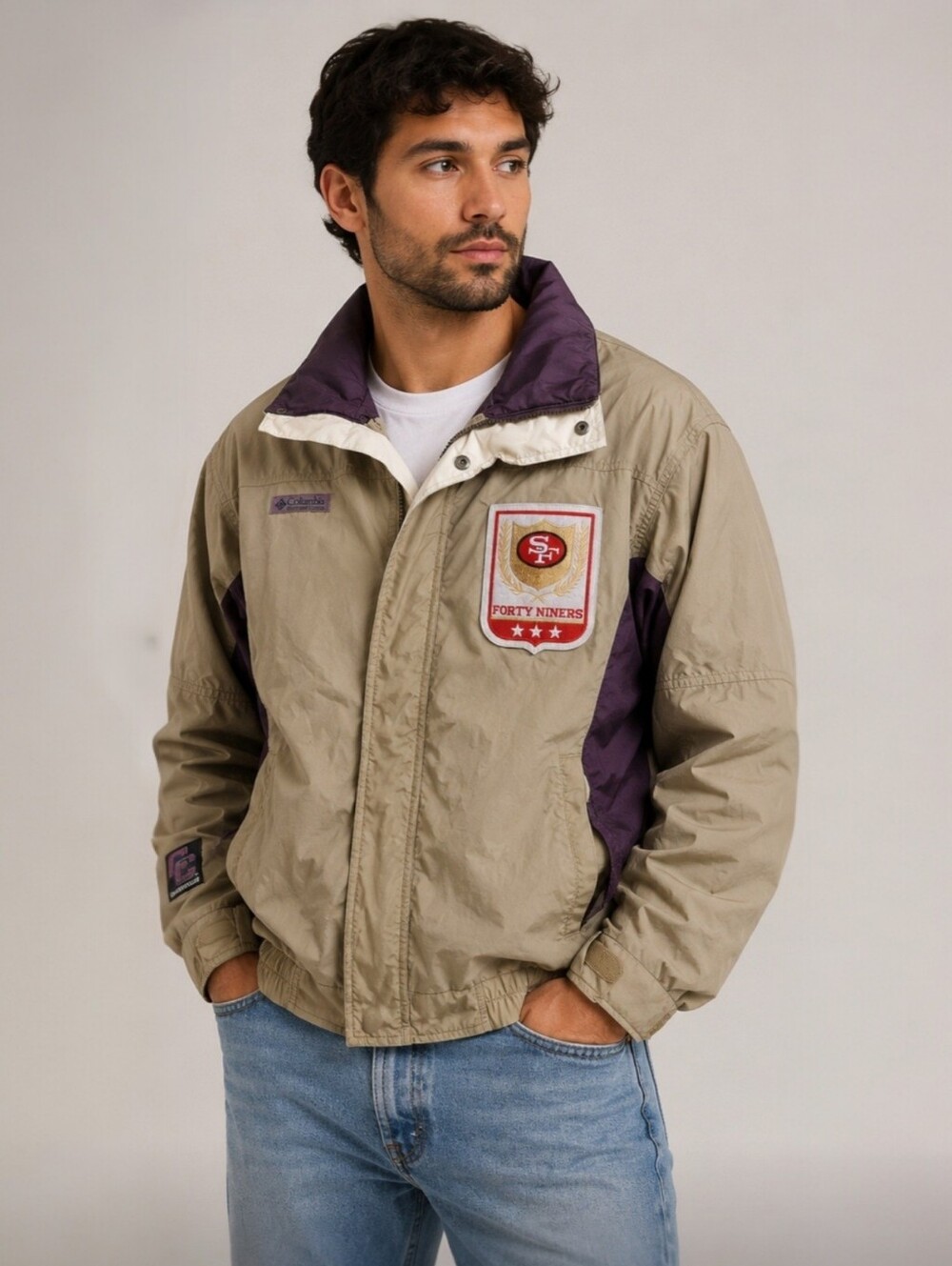 Vintage 90s Columbia San Francisco 49ers Coaches Club Jacket - Men’s Medium